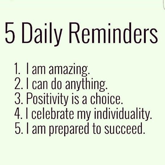 5 daily reminders
